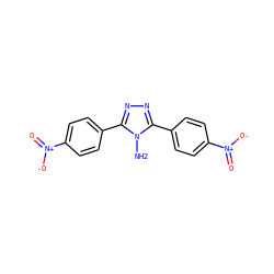 Nn1c(-c2ccc([N+](=O)[O-])cc2)nnc1-c1ccc([N+](=O)[O-])cc1 ZINC000169311060