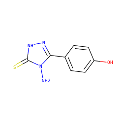 Nn1c(-c2ccc(O)cc2)n[nH]c1=S ZINC000013532602