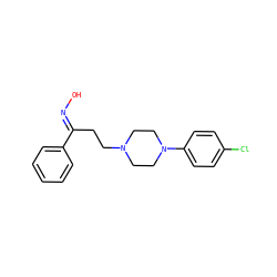 O/N=C(\CCN1CCN(c2ccc(Cl)cc2)CC1)c1ccccc1 ZINC000013861712