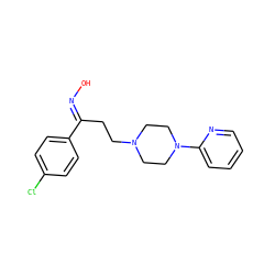 O/N=C(\CCN1CCN(c2ccccn2)CC1)c1ccc(Cl)cc1 ZINC000034577910