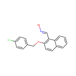 O/N=C/c1c(OCc2ccc(Cl)cc2)ccc2ccccc12 ZINC000006942380