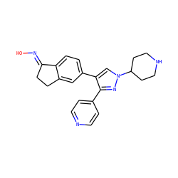 O/N=C1\CCc2cc(-c3cn(C4CCNCC4)nc3-c3ccncc3)ccc21 ZINC000039110119