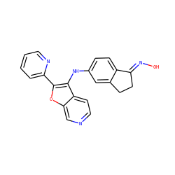 O/N=C1\CCc2cc(Nc3c(-c4ccccn4)oc4cnccc34)ccc21 ZINC000066073756