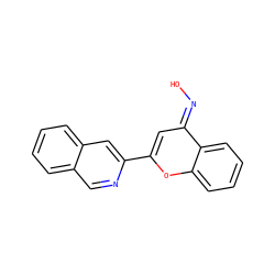 O/N=c1\cc(-c2cc3ccccc3cn2)oc2ccccc12 ZINC000117367602