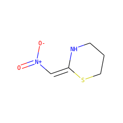 O=[N+]([O-])C=C1NCCCS1 ZINC000002032892