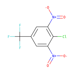 O=[N+]([O-])c1cc(C(F)(F)F)cc([N+](=O)[O-])c1Cl ZINC000002022399