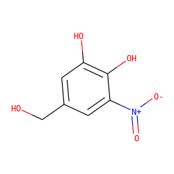 O=[N+]([O-])c1cc(CO)cc(O)c1O ZINC000027988049