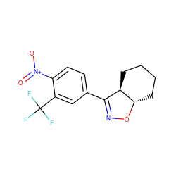 O=[N+]([O-])c1ccc(C2=NO[C@H]3CCCC[C@H]23)cc1C(F)(F)F ZINC000095579508