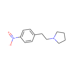 O=[N+]([O-])c1ccc(CCN2CCCC2)cc1 ZINC000029131362