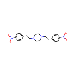 O=[N+]([O-])c1ccc(CCN2CCN(CCc3ccc([N+](=O)[O-])cc3)CC2)cc1 ZINC000051180806