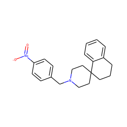 O=[N+]([O-])c1ccc(CN2CCC3(CCCc4ccccc43)CC2)cc1 ZINC000013455513