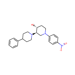 O=[N+]([O-])c1ccc(N2CC[C@@H](O)[C@H](N3CCC(c4ccccc4)CC3)C2)cc1 ZINC000013826447
