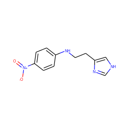 O=[N+]([O-])c1ccc(NCCc2c[nH]cn2)cc1 ZINC000013758808