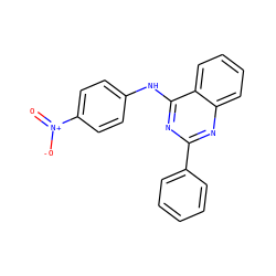 O=[N+]([O-])c1ccc(Nc2nc(-c3ccccc3)nc3ccccc23)cc1 ZINC000095574962