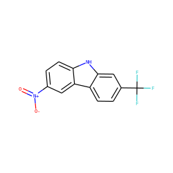 O=[N+]([O-])c1ccc2[nH]c3cc(C(F)(F)F)ccc3c2c1 ZINC000090367512