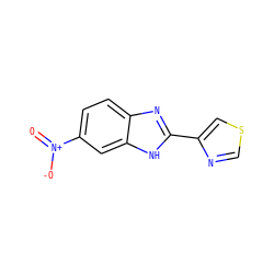 O=[N+]([O-])c1ccc2nc(-c3cscn3)[nH]c2c1 ZINC000012525556