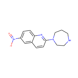 O=[N+]([O-])c1ccc2nc(N3CCCNCC3)ccc2c1 ZINC000029339890