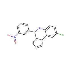 O=[N+]([O-])c1cccc([C@@H]2Nc3ccc(Cl)cc3[C@@H]3C=CC[C@@H]32)c1 ZINC000000028964