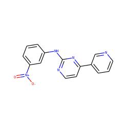 O=[N+]([O-])c1cccc(Nc2nccc(-c3cccnc3)n2)c1 ZINC000029552003