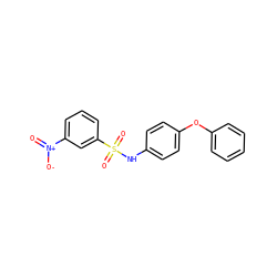 O=[N+]([O-])c1cccc(S(=O)(=O)Nc2ccc(Oc3ccccc3)cc2)c1 ZINC000004354022