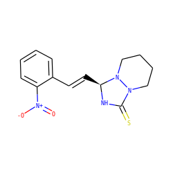 O=[N+]([O-])c1ccccc1/C=C/[C@@H]1NC(=S)N2CCCCN12 ZINC000096282429