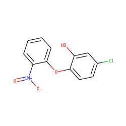 O=[N+]([O-])c1ccccc1Oc1ccc(Cl)cc1O ZINC000064485962
