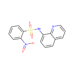 O=[N+]([O-])c1ccccc1S(=O)(=O)Nc1cccc2cccnc12 ZINC000000175212