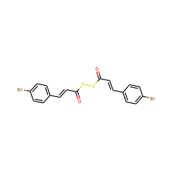 O=C(/C=C/c1ccc(Br)cc1)SSC(=O)/C=C/c1ccc(Br)cc1 ZINC000473113307