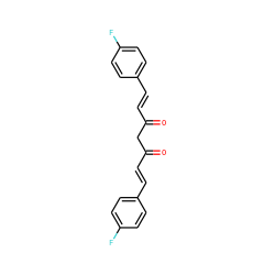 O=C(/C=C/c1ccc(F)cc1)CC(=O)/C=C/c1ccc(F)cc1 ZINC000101394833