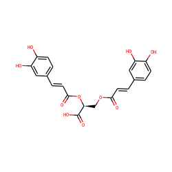 O=C(/C=C/c1ccc(O)c(O)c1)OC[C@H](OC(=O)/C=C/c1ccc(O)c(O)c1)C(=O)O ZINC000001655085