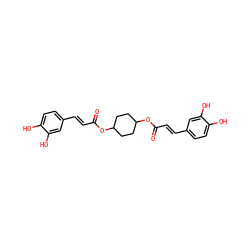 O=C(/C=C/c1ccc(O)c(O)c1)OC1CCC(OC(=O)/C=C/c2ccc(O)c(O)c2)CC1 ZINC000013556342
