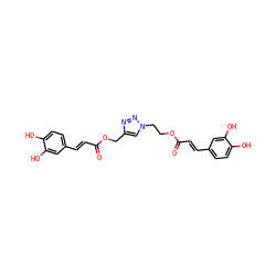 O=C(/C=C/c1ccc(O)c(O)c1)OCCn1cc(COC(=O)/C=C/c2ccc(O)c(O)c2)nn1 ZINC000040865883