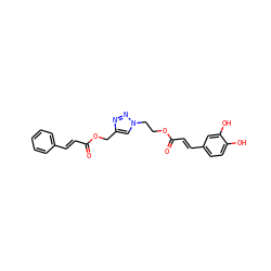 O=C(/C=C/c1ccc(O)c(O)c1)OCCn1cc(COC(=O)/C=C/c2ccccc2)nn1 ZINC000040865931