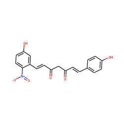 O=C(/C=C/c1ccc(O)cc1)CC(=O)/C=C/c1cc(O)ccc1[N+](=O)[O-] ZINC000116761115