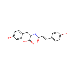 O=C(/C=C/c1ccc(O)cc1)N[C@@H](Cc1ccc(O)cc1)C(=O)O ZINC000014824976