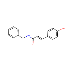 O=C(/C=C/c1ccc(O)cc1)NCc1ccccc1 ZINC000039021480