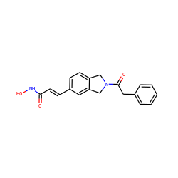 O=C(/C=C/c1ccc2c(c1)CN(C(=O)Cc1ccccc1)C2)NO ZINC000072176235