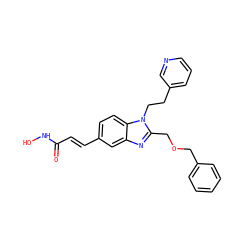 O=C(/C=C/c1ccc2c(c1)nc(COCc1ccccc1)n2CCc1cccnc1)NO ZINC000038359725