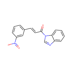 O=C(/C=C/c1cccc([N+](=O)[O-])c1)n1cnc2ccccc21 ZINC000004032119