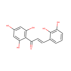 O=C(/C=C/c1cccc(O)c1O)c1c(O)cc(O)cc1O ZINC000014640166
