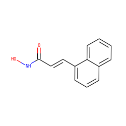 O=C(/C=C/c1cccc2ccccc12)NO ZINC000028896863