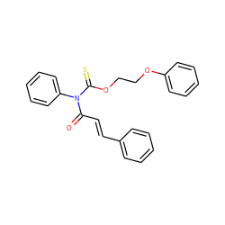 O=C(/C=C/c1ccccc1)N(C(=S)OCCOc1ccccc1)c1ccccc1 ZINC000003648429