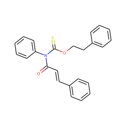 O=C(/C=C/c1ccccc1)N(C(=S)OCCc1ccccc1)c1ccccc1 ZINC000003648440