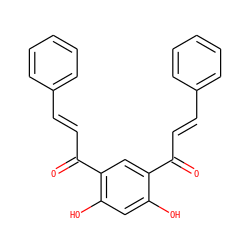 O=C(/C=C/c1ccccc1)c1cc(C(=O)/C=C/c2ccccc2)c(O)cc1O ZINC000012418129