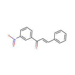 O=C(/C=C/c1ccccc1)c1cccc([N+](=O)[O-])c1 ZINC000004159317