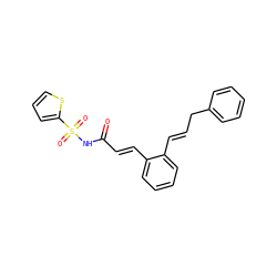 O=C(/C=C/c1ccccc1/C=C/Cc1ccccc1)NS(=O)(=O)c1cccs1 ZINC000036349267