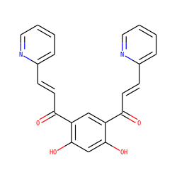 O=C(/C=C/c1ccccn1)c1cc(C(=O)/C=C/c2ccccn2)c(O)cc1O ZINC000073197579