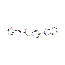 O=C(/C=C/c1ccco1)Nc1ccc(-c2nc3ccccc3[nH]2)cc1 ZINC000000277252