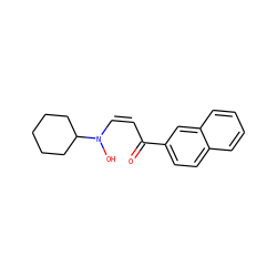 O=C(/C=C\N(O)C1CCCCC1)c1ccc2ccccc2c1 ZINC000100642387