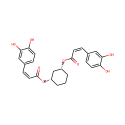 O=C(/C=C\c1ccc(O)c(O)c1)O[C@H]1CCC[C@@H](OC(=O)/C=C\c2ccc(O)c(O)c2)C1 ZINC000027558616